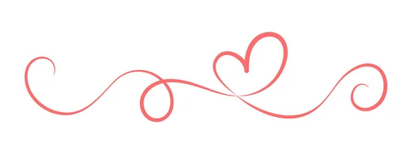 Каліграфічний Вінтажний Символ Любові Дизайну Листівок Банерів Весільних Привітань Оголошень — стоковий вектор
