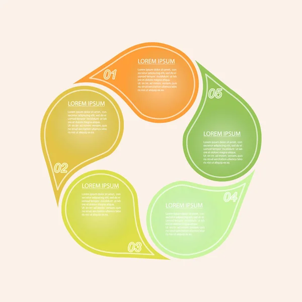 Vector Circular Infographic Template Pie Chart Chart Plan Business Concept — Διανυσματικό Αρχείο