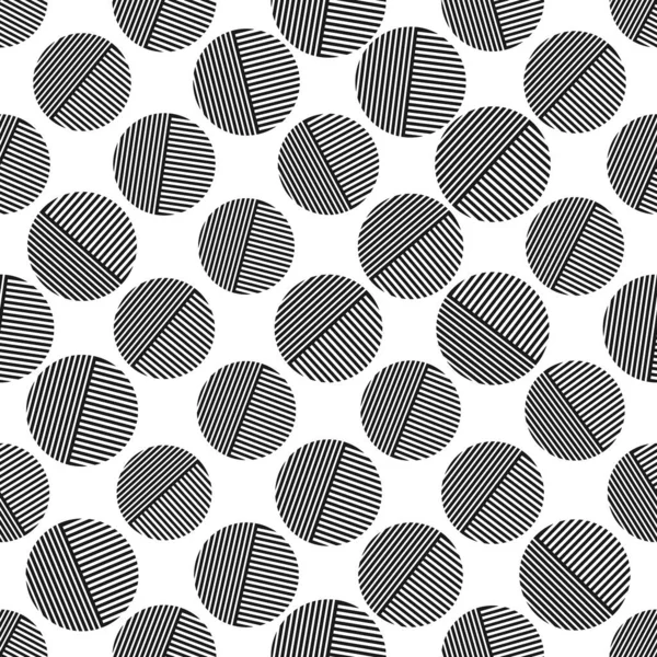 Płynny Geometryczny Wzór Kółkami Tekstury Tekstyliów Prostych Tła Płaska Konstrukcja — Wektor stockowy