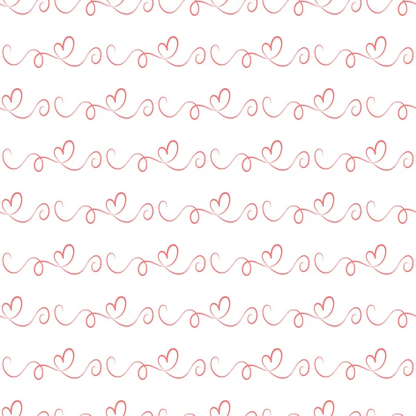 Seamless Pattern Calligraphic Vintage Love Symbol Texture Textiles Simple Backgrounds — Stock Vector