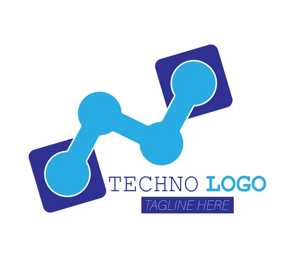 Techno Logo High Tech Und Innovatives Geschäft Einfache Vektordarstellung Isoliert — Stockvektor