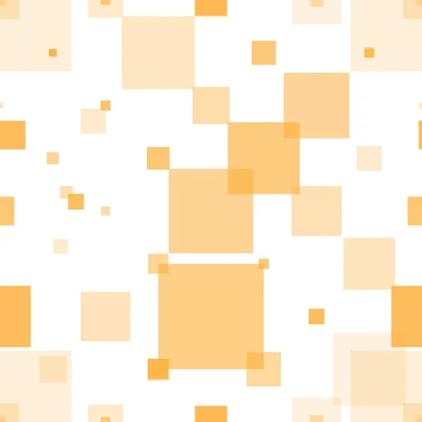 Patrón Geométrico Sin Costuras Cuadrados Diferente Transparencia Tonos Naranjas Ilustración — Vector de stock