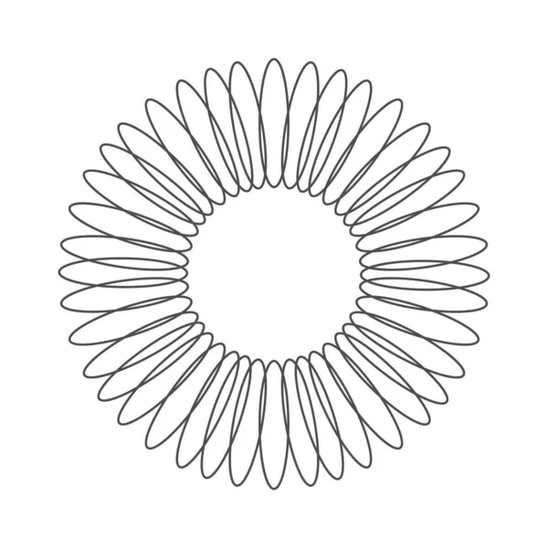 Kruhový Prolamovací Ornament Dekorativní Kulatý Rám Elegantní Design Jednoduchý Styl — Stockový vektor