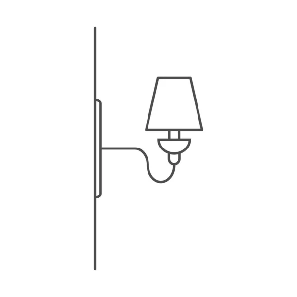 Vector Icoon Sconce Wandlamp Voorraad Illustratie Geïsoleerd Een Witte Achtergrond — Stockvector