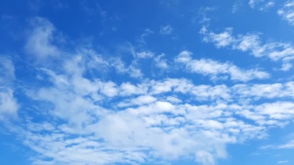 Desfasamento Temporal Nuvens Brancas Contra Céu Azul Stock Vídeo — Vídeo de Stock
