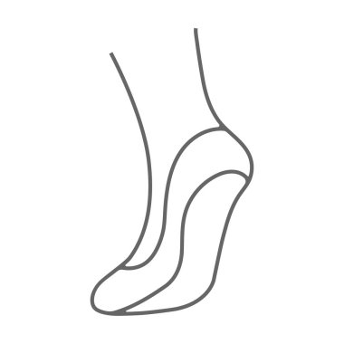 Ayak silueti. Basit vektör çizimi. Düz biçim