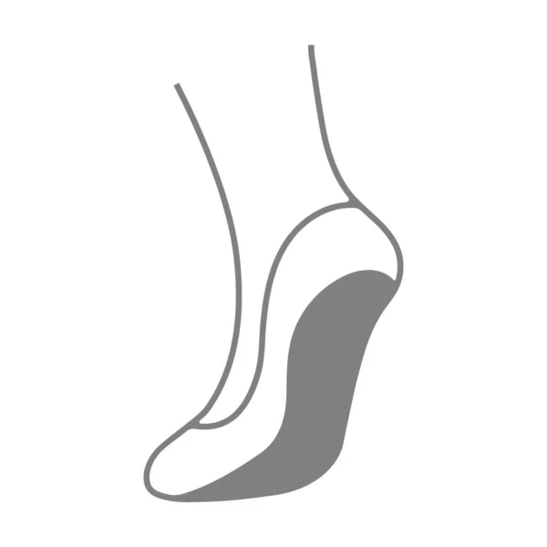 Silhouette Des Fußes Einfache Vektorillustration Flacher Stil — Stockvektor