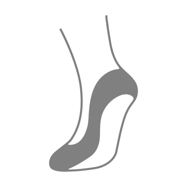 Silhouette Des Fußes Einfache Vektorillustration Flacher Stil — Stockvektor