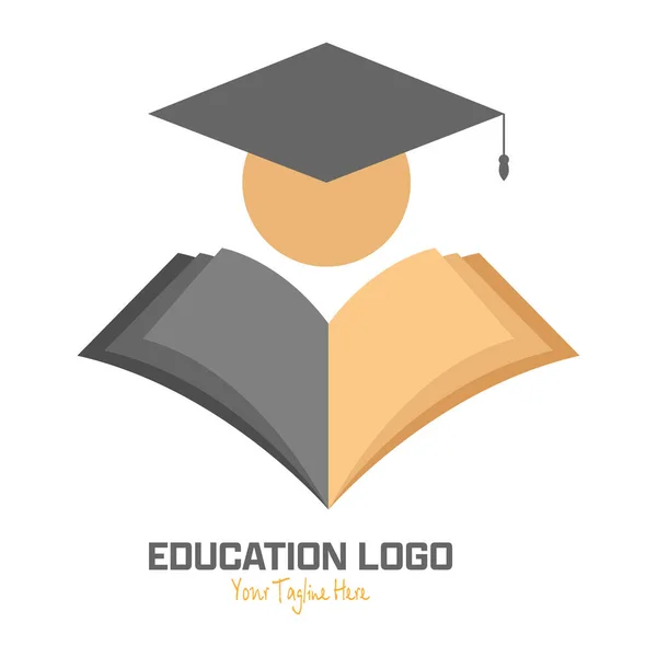 Логотип Образования Векторная Иллюстрация Школ Колледжей Университетов Выпускных Классов Курсов — стоковый вектор