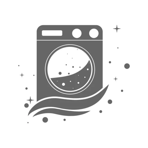 Modèle Pour Logo Blanchisserie Nettoyage Sec Blank Pour Logo Une — Image vectorielle