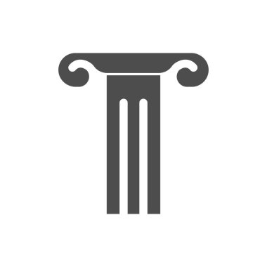 Kanunun vektör ikonu. Bir logo, logo veya marka, şirket, iş ve yaratıcı tasarım için vektör çizimi. Düz styl