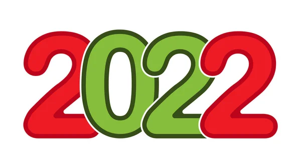 Zahl Ist 2022 Das Neue Jahr Ist 2022 Frohe Weihnachten — Stockvektor