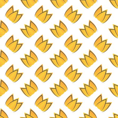 Seamless pattern with orange flower for textures, textiles and simple backgrounds. Scalable vector graphics