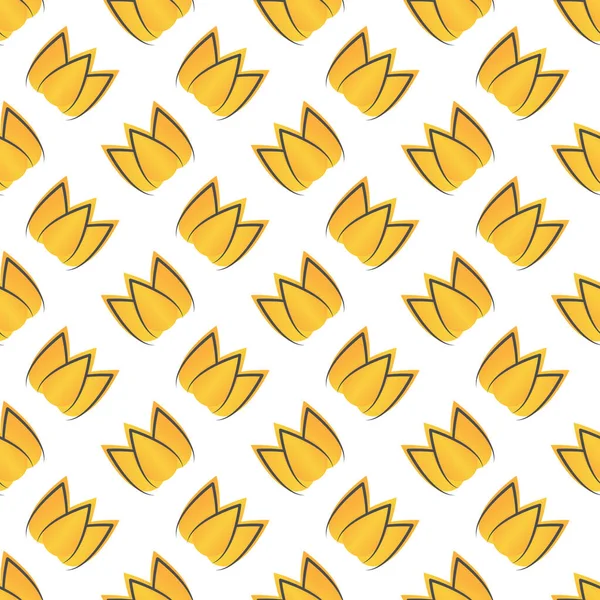Seamless Pattern Orange Flower Textures Textiles Simple Backgrounds Scalable Vector — Image vectorielle