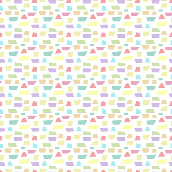 Seamless Pattern Multicolored Geometric Shapes Textures Textiles Simple Backgrounds Scalable — Vetor de Stock