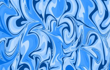 Akışkan sanat tarzında soyut renk kalıpları mavi tonlarda doku, tekstil ve basit arka planlar için. Ölçeklenebilir vektör grafiği
