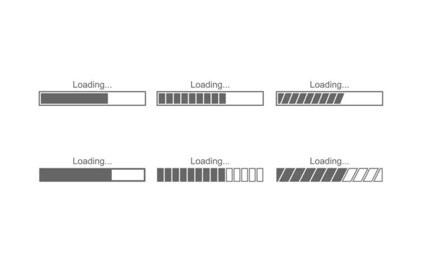 Een Set Vectoriconen Voor Laadbalk Vlakke Stijl — Stockvector