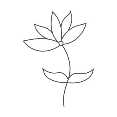 Çiçekler boyama kitapları, yapıştırma kitabı, yaratıcı doğa tasarımı, afişler, kartpostallar, davetiyeler ve baskılar için elle çizilmiştir. Basit biçim