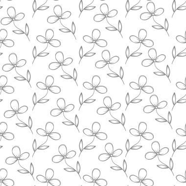 Dokular, tekstil ve basit arka planlar için kusursuz çiçek desenleri. Düz biçim