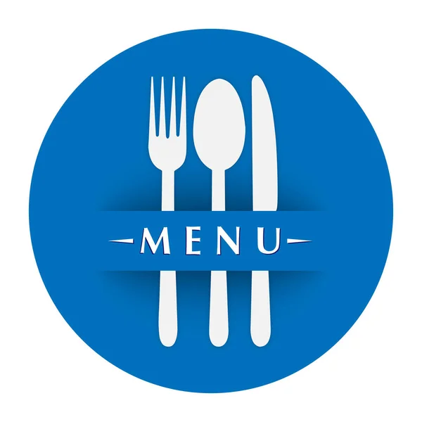 Vektör Logosu Bir Restoran Kafenin Çıkartması Logosu Düz Biçim — Stok Vektör