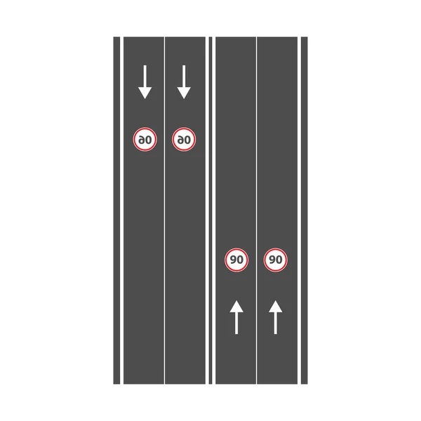 Znaki Drogowe Ilustracja Wektorowa Dla Projektu Tematycznego Styl Płaski — Wektor stockowy