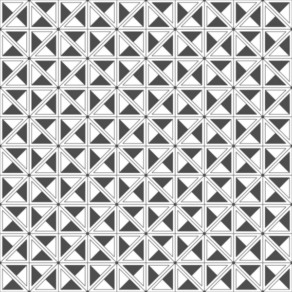 Nahtloses Vektormuster Mit Linien Dreiecken Und Quadraten Für Texturen Textilien — Stockvektor