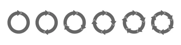 Conjunto Flechas Circulares Movimiento Circular Icono Para Recargar Repetir Rotar — Vector de stock