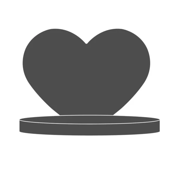Pódium Pozadí Srdce Ilustrace Pro Svatby Narozeniny Valentýna Gratulace Škálovatelný — Stockový vektor