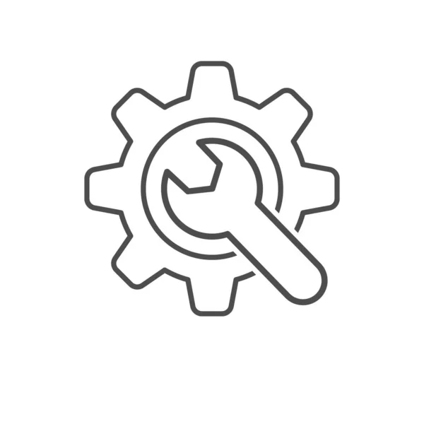 Ikona Narzędzi Klucza Ilustracja Wektorowa Dla Stron Internetowych Aplikacji Styl — Wektor stockowy