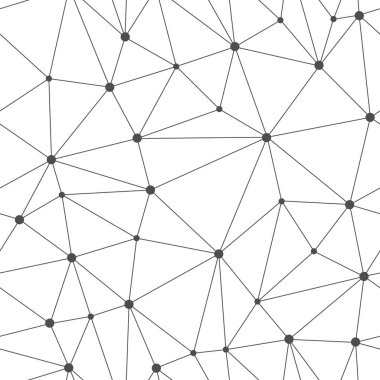 Kusursuz vektör doğrusal desen köşelerinde daireler olan üçgenler oluşturur. Dokular, tekstil, basit arka planlar, kapaklar ve afişler için vektör çizimleri. Düz biçim