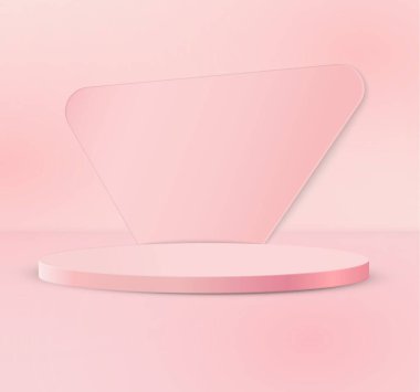 Kürsü pembe gözlüklü. Düğünler, doğum günleri, Sevgililer Günü ve tebrikler. Ölçeklenebilir vektör çizimi