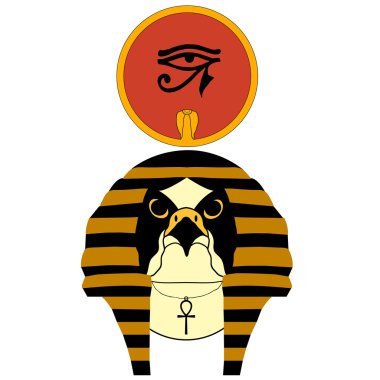 Vector illustration of the ancient egyptian god Ra clipart