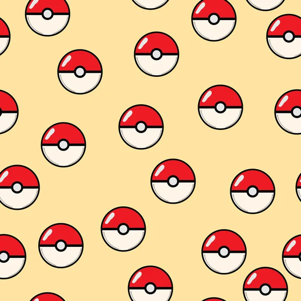 Pokeball motif sans couture — Image vectorielle