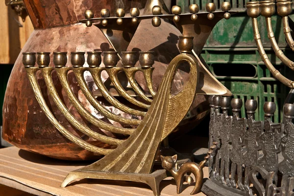 Der jüdische Feiertag Kerzenständer Hintergrund. — Stockfoto