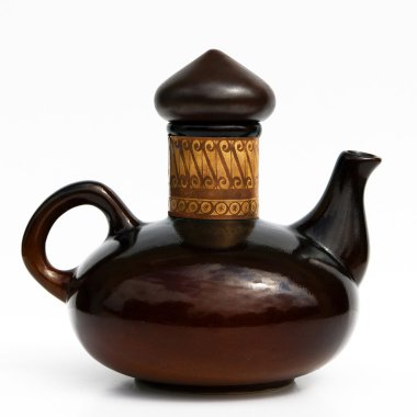  İsrail seramik çaydanlık üzerinde izole oryantal retro tarzı 