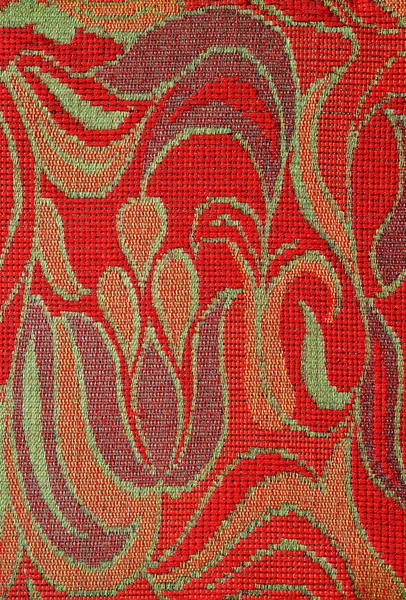 Patroon van een rode bloemen tapijt — Stockfoto