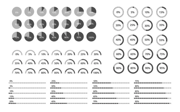 Prozentual Festgelegte Indikatoren Für Infografiken Grafikdesign Für Geschäftsinfos Vektorillustration — Stockvektor