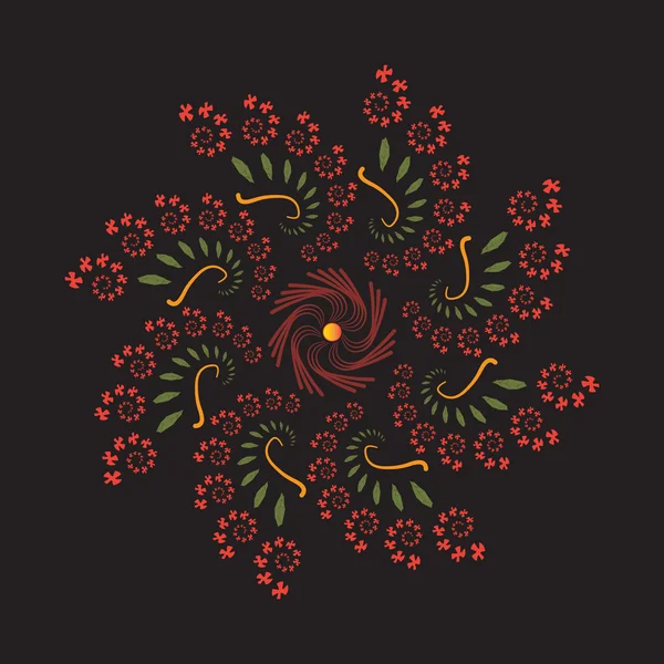 Fleur fractale futuriste — Image vectorielle