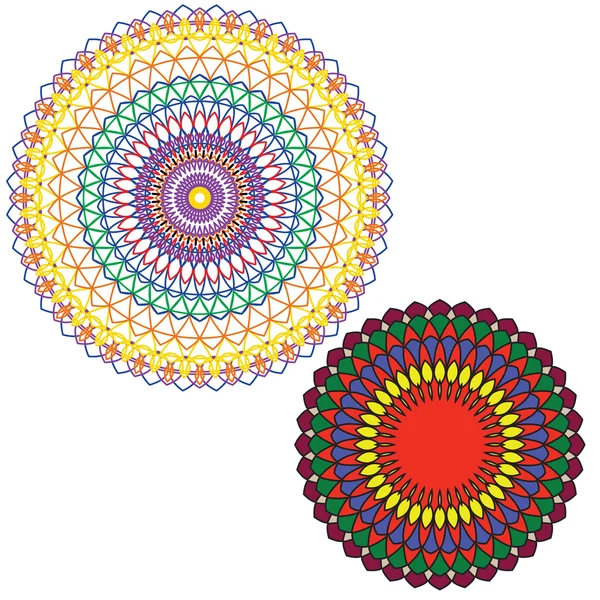 Modèle multicolore circulaire comme fleur — Image vectorielle