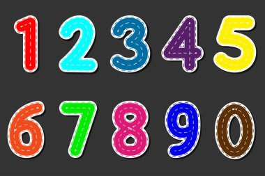 Sayıları Öğrenmek. Çocuklar için Eğitim Çalışma Belgesi.