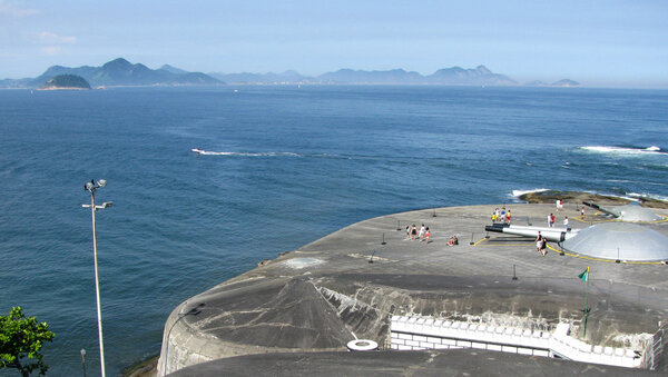 Spectacular panorama of Rio de Janeiro, Brazil - military fort view