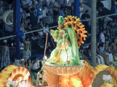 Rio de Janeiro, Brezilya - Şubat 23: Şubat 23, 2009 tarihinde Rio de Janeiro'da karnaval yıllık sırasında inanılmaz extravaganza