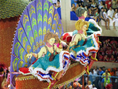 Rio de Janeiro, Brezilya - Şubat 23: Şubat 23, 2009 tarihinde Rio de Janeiro'da karnaval yıllık sırasında inanılmaz extravaganza