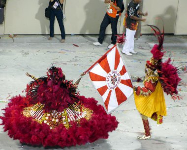 Rio de Janeiro, Brezilya - Şubat 23: Şubat 23, 2009 tarihinde Rio de Janeiro'da karnaval yıllık sırasında inanılmaz extravaganza