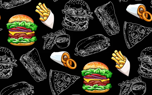 Hamburger ve fast food ile kusursuz bir düzen.