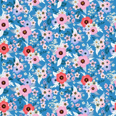 Bahar elbisesi için çiçek desenli baskı tasarımı