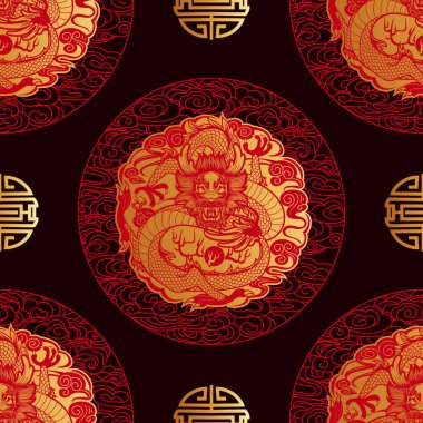 Çin ejderhalarında kusursuz desen