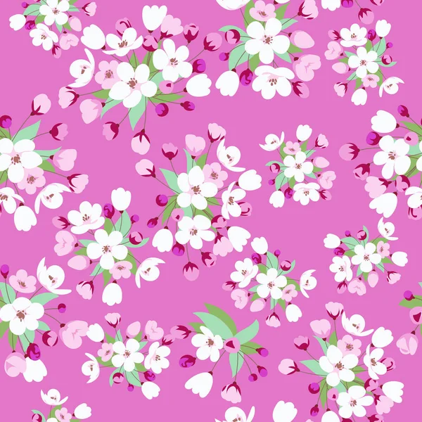 Seamless pattern with cherry — Stock Vector