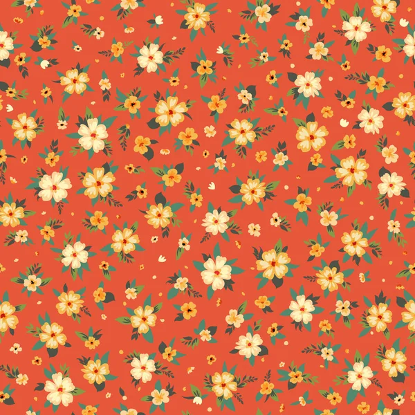 Modèle floral printanier sans couture 1 — Image vectorielle