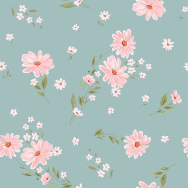 Papatya desenli kusursuz bahar çiçekleri.